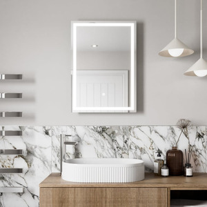 500 x 700mm Bathroom Mirror LED Lights Wall Mounted Battery Power Touch Sensor