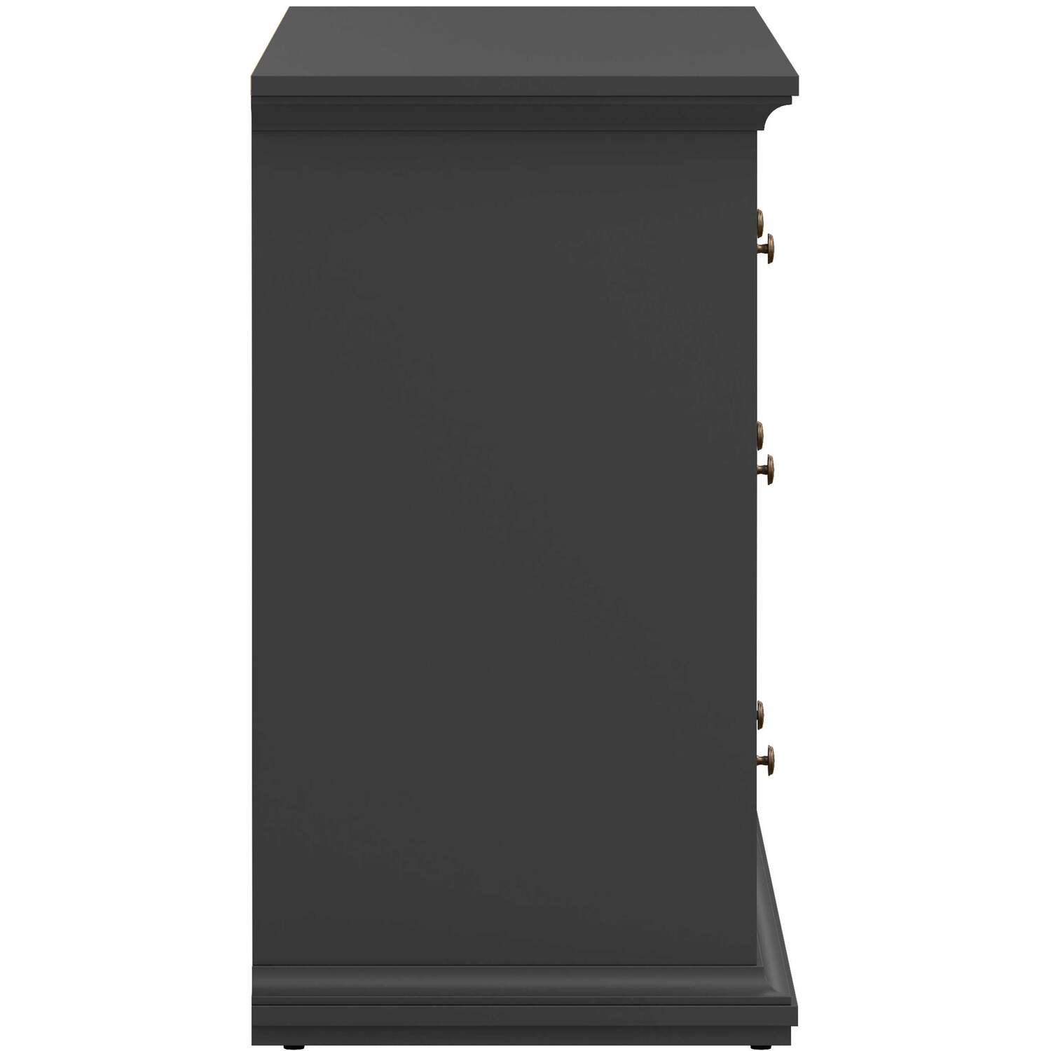 Osaka Farmhouse Dark 8 Drawer Wide Chest Of Drawers - Grey