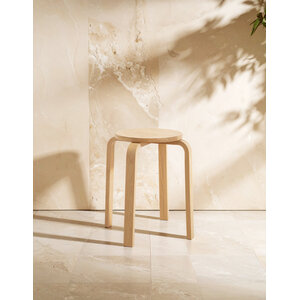 Heva Tropical Hevea Wood Stackable Round Stool