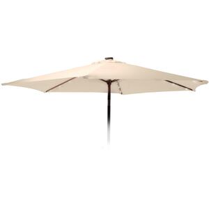 270cm Solar LED Parasol Umbrella - Light Grey