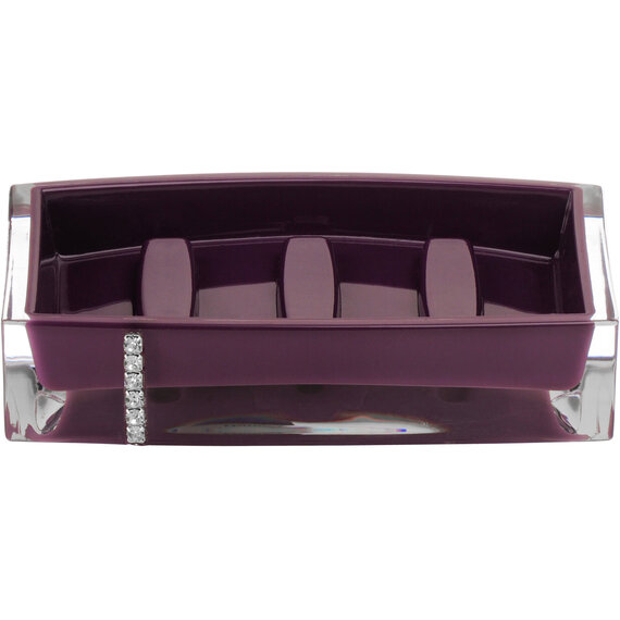 Purple Acrylic And Crystal Soap Dish