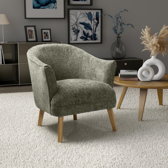Pembroke Green Flax Effect Winged Armchair