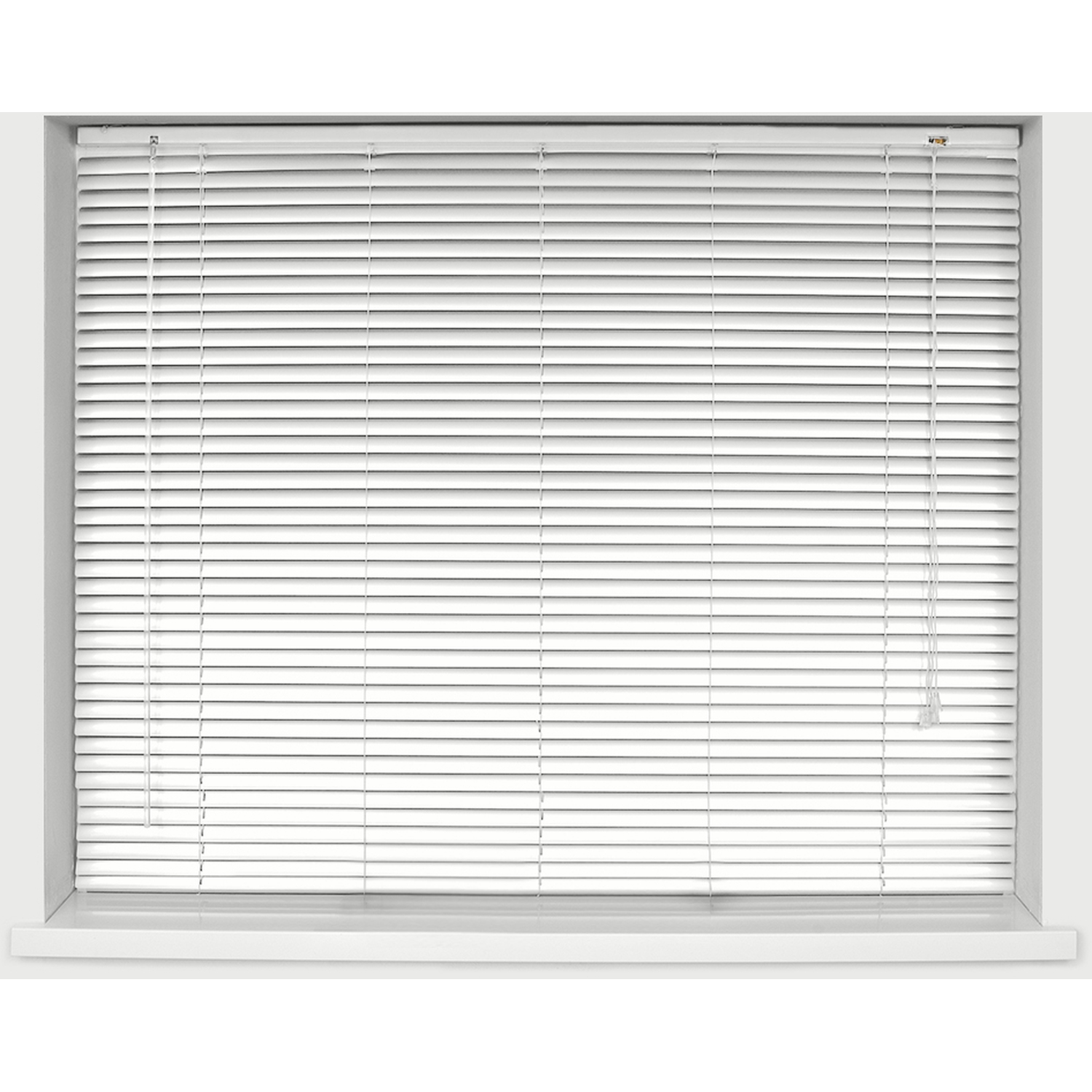 25mm Aluminium Venetian Blind - White / 150cm / 75cm Width x 150cm Drop / 75cm