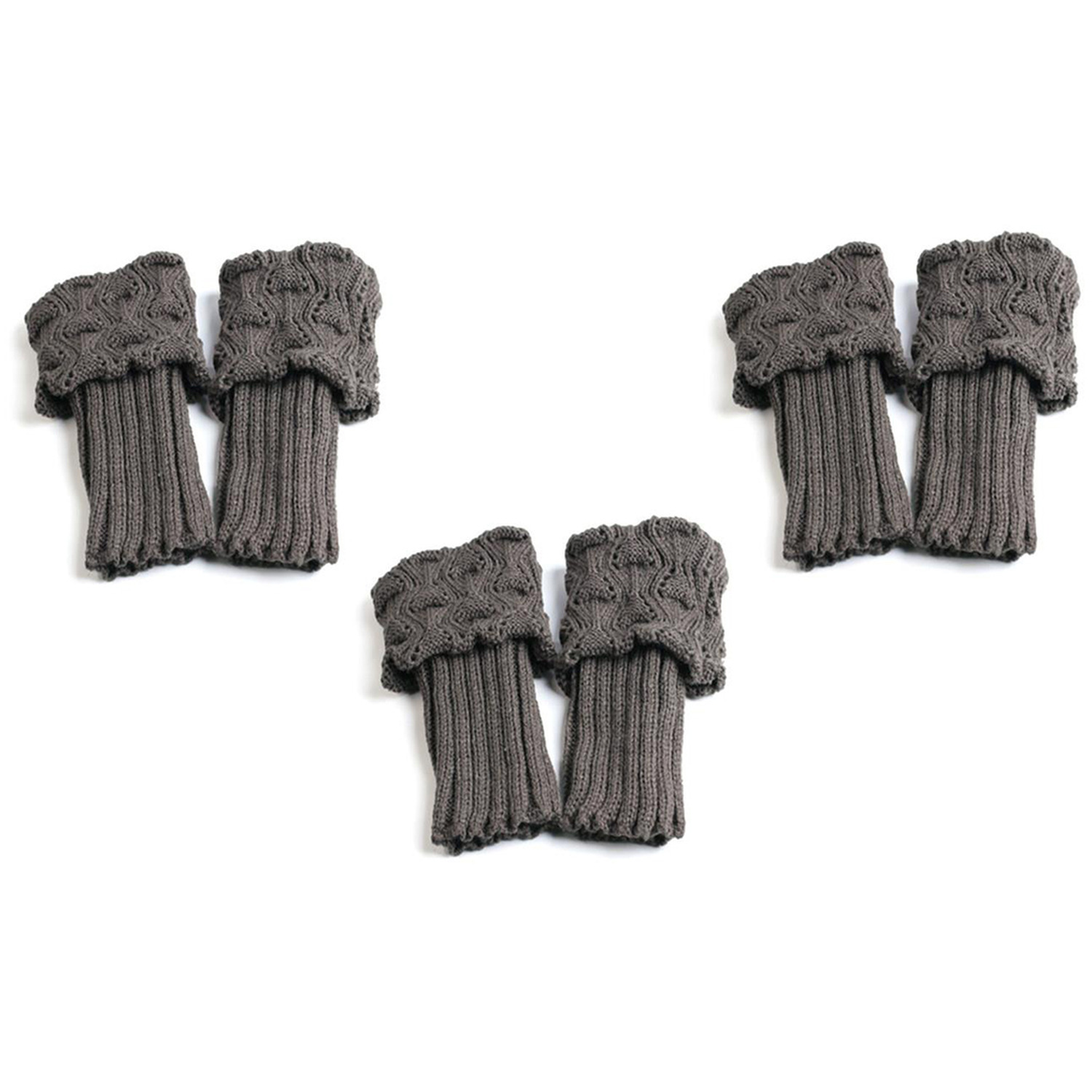 3 Women's Warm Knitted Leg Warmers