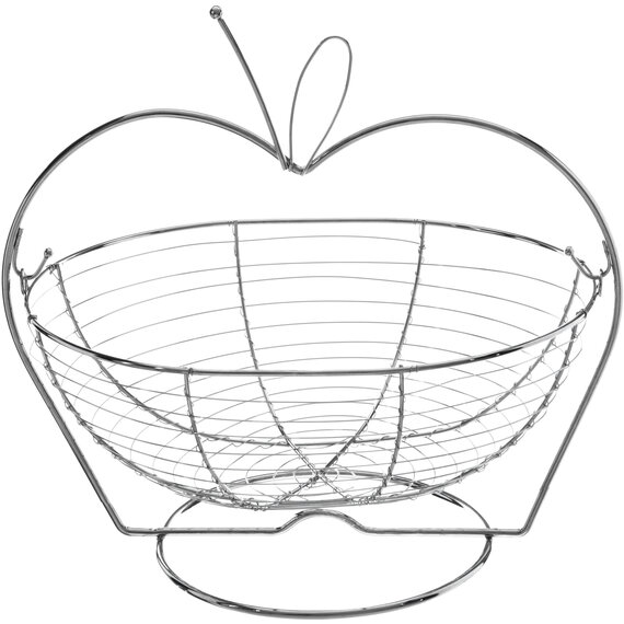 Asa Chrome Fruit Basket with Round Handle
