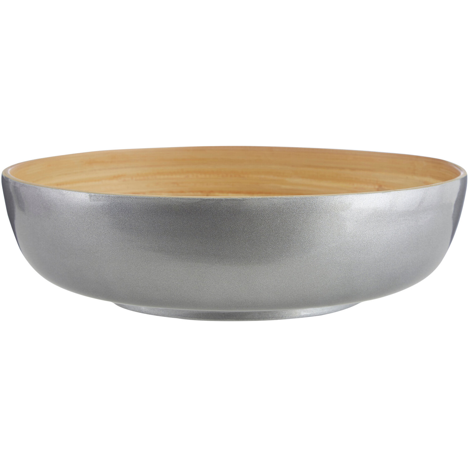 Maison By Premier Kyoto Silver Salad Bowl With Raised Edges - Silver