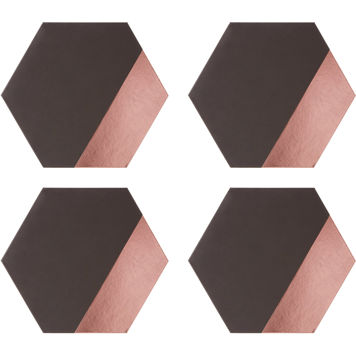 Image of Geome Set of 4 Leather Effect&hellip;