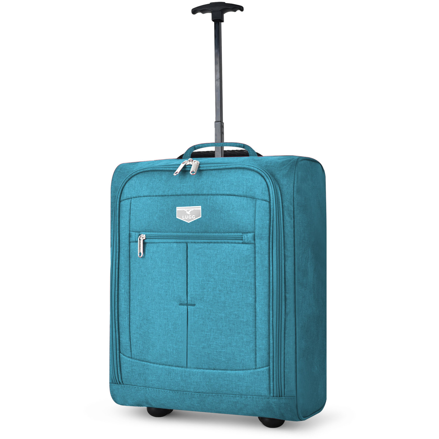 Lugg Cabin Size Lightweight Travel Bag With Wheels - Jupiter (55X40x20cm) - Teal / Polyester / 40Cm - Image 1