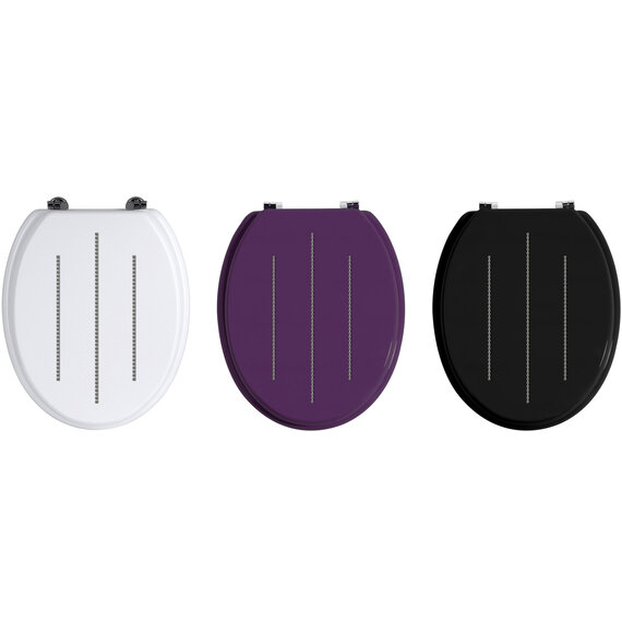 Black Toilet Seat With Diamante Detail