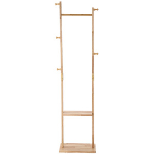 Modern Wooden Coat Stand with 5 Hooks