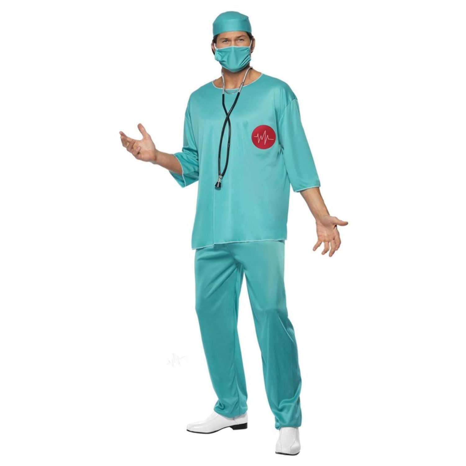 Smiffys Unisex Adult Surgeon Costume Set - Green / M