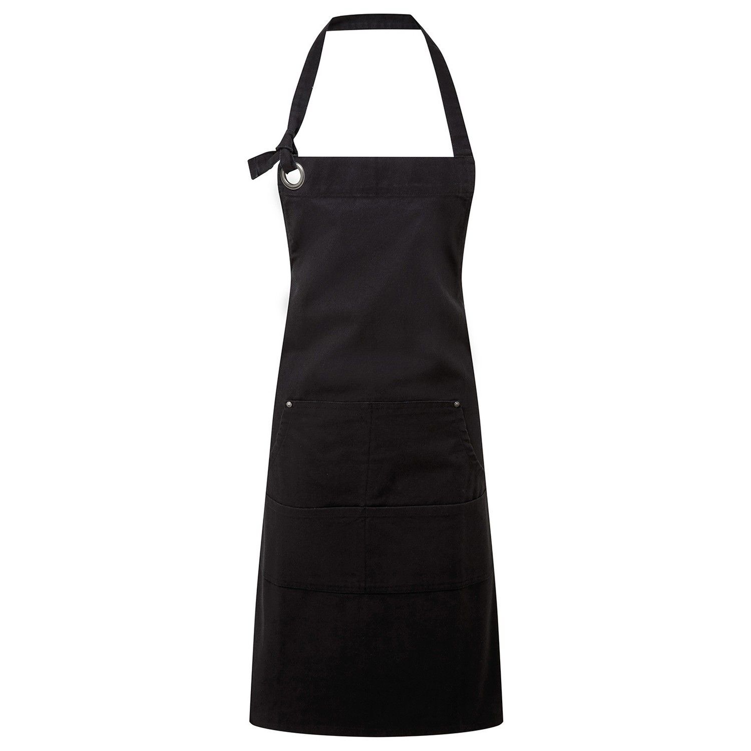 Premier Unisex Adult Cotton Canvas Pocket Apron - Black