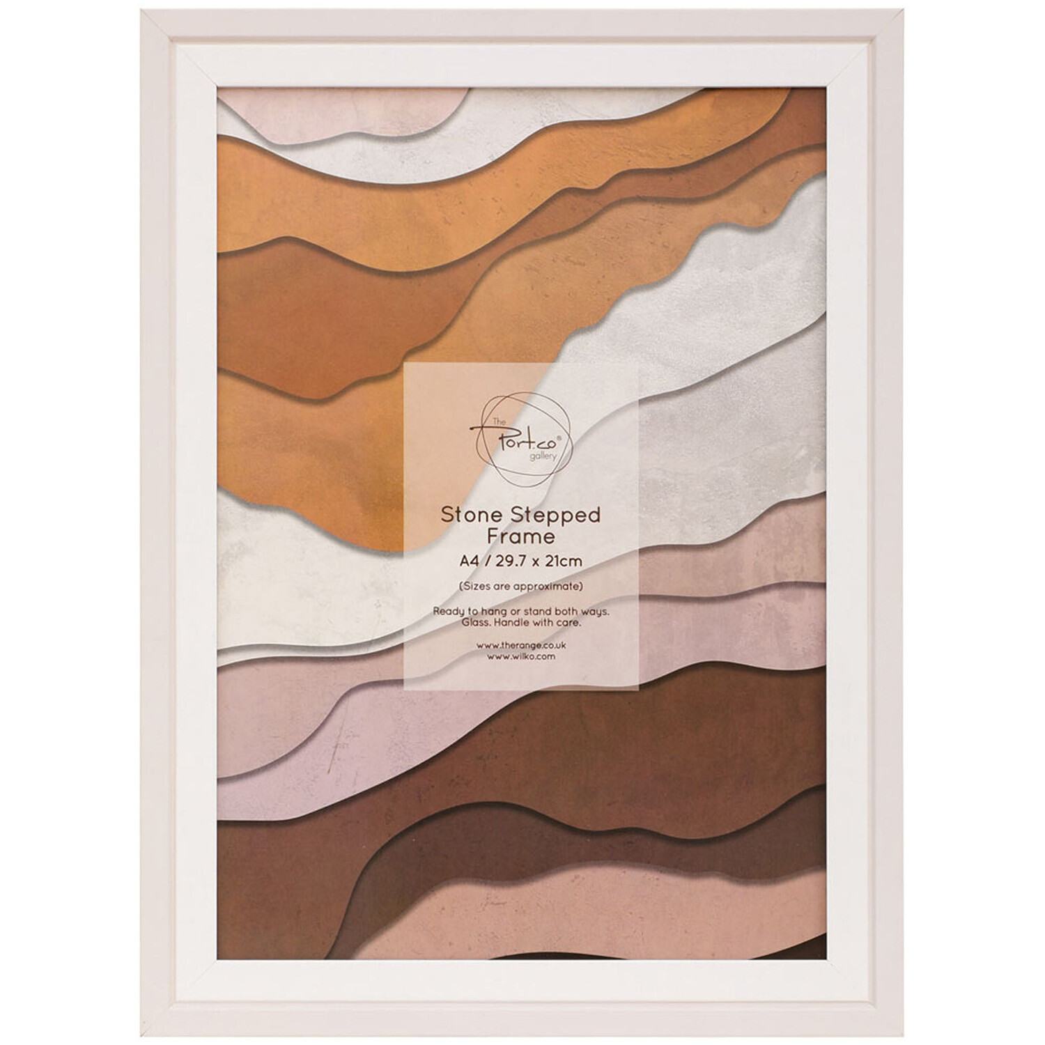 Stepped Frame - Stone / 8.2 x 11.6 inch