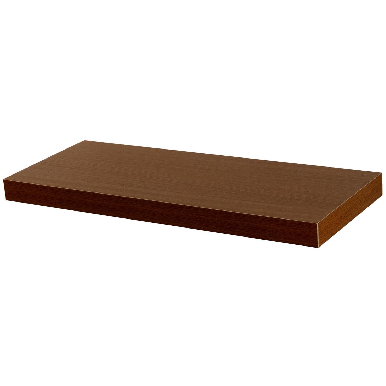 Harbour Housewares Unisex Walnut 60Cm Floating Wall Shelf - Wall Mounted Shelf For Storage & Display In - Image 3