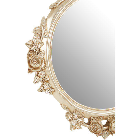 Marseille Champagne Finish Round Wall Mirror
