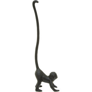 Fauna Black Finish Monkey Toilet Roll Holder