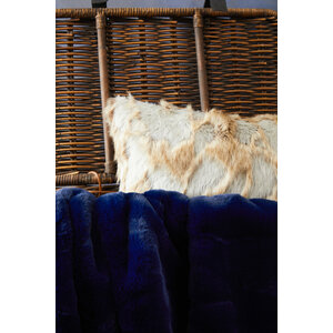 Bosie Lamina Grey And Natural Fur Cushion