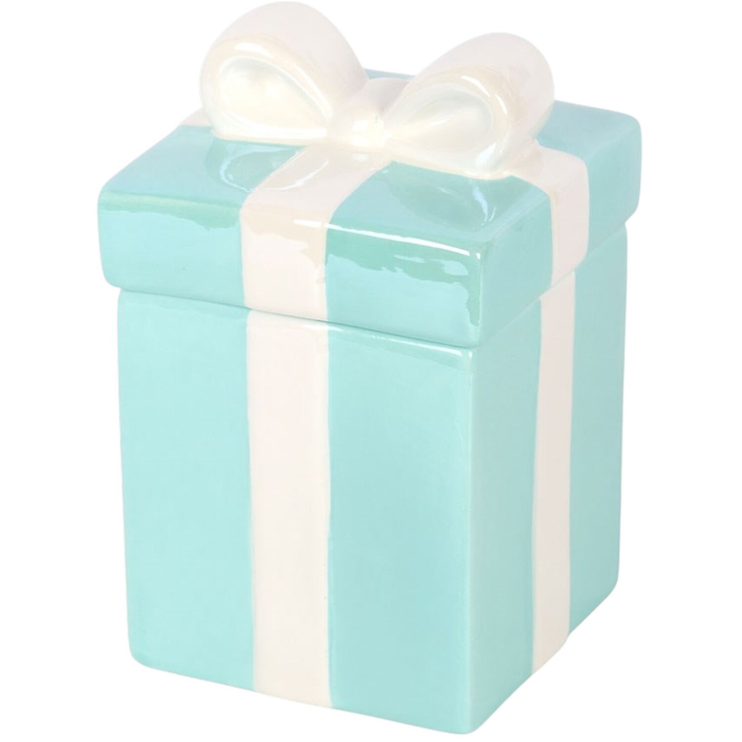 Present Oil Burner With Bow Decal - Blue