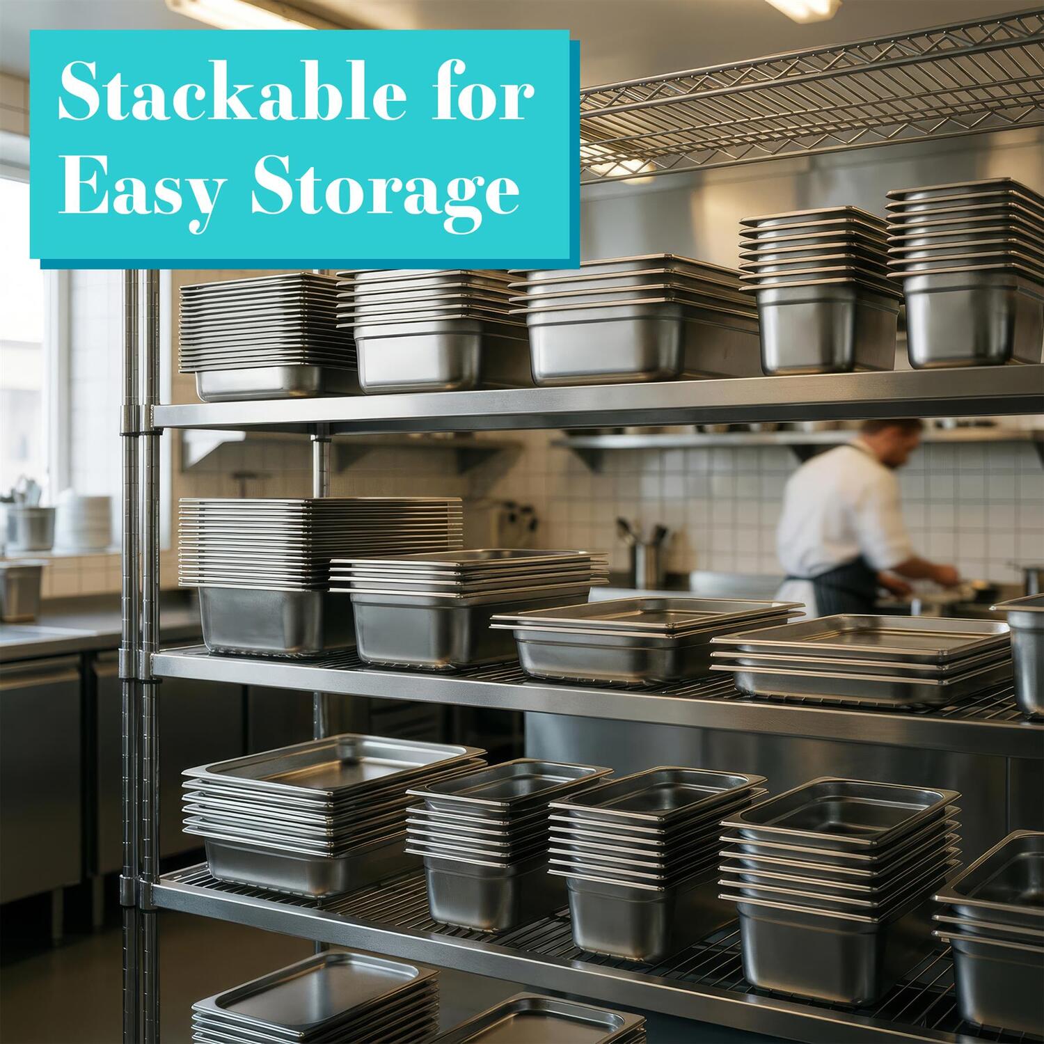 Image of Stainless Steel Gastronorm Containers 1/2 850ml&hellip;