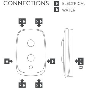 Aqualisa eMotion 8.5kW Electric Shower - Midnight Black MOBC85