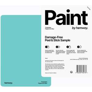 Hemway Chalk Based Furniture Paint A5 Sample, Peppermint Blue, Peel & Stick