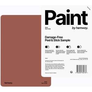 Hemway Red Oxide Exterior Paint A5 Peel and Stick Sample