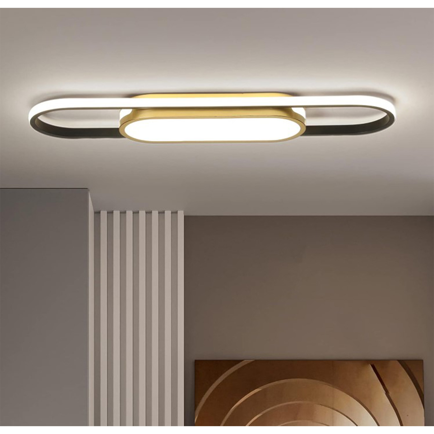 The Bath Plus Tb+ Ceiling Light Led Black Oval - Black