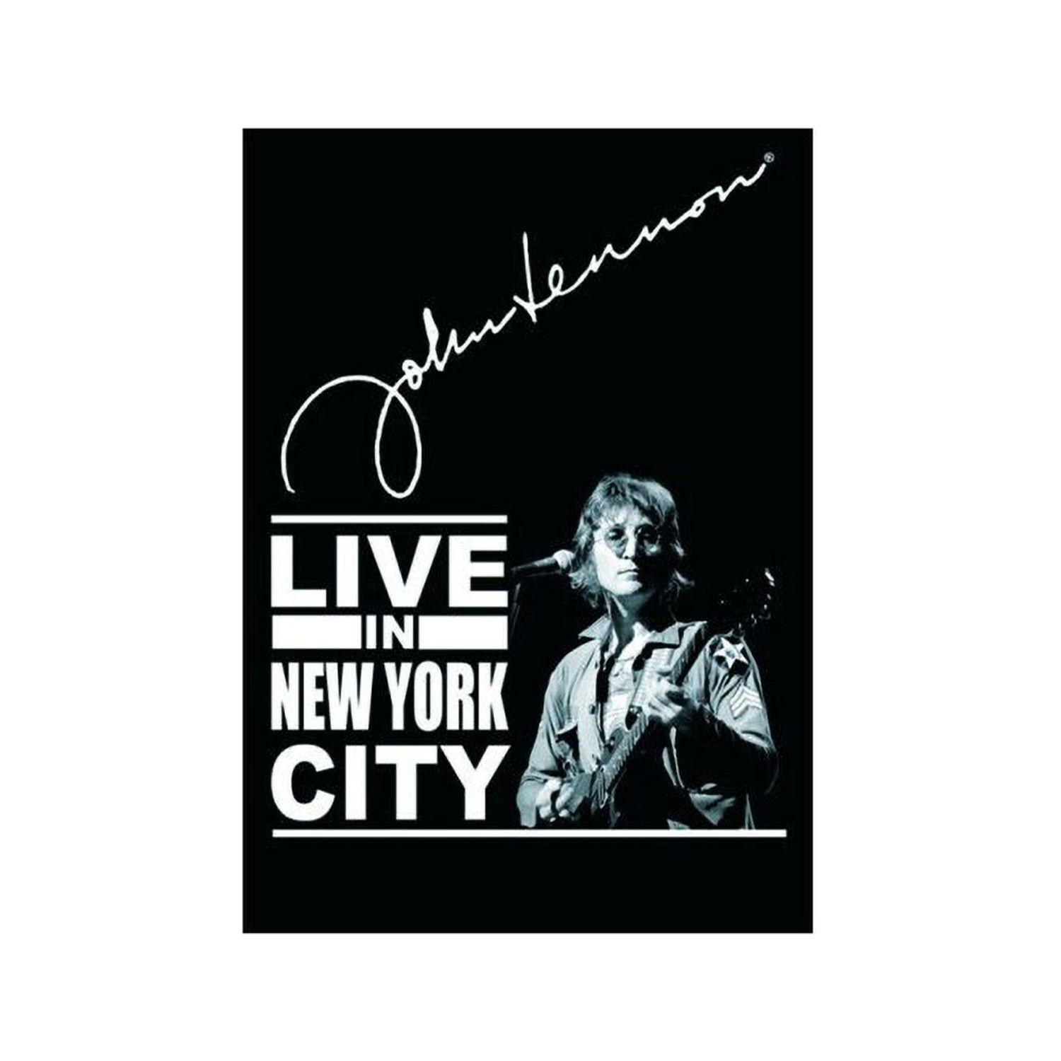 John Lennon Live In New York City Postcard - Black/White