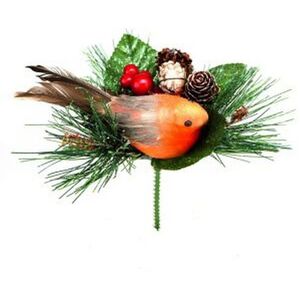 Premier Robin With Pine Cone Pick Christmas Decoration