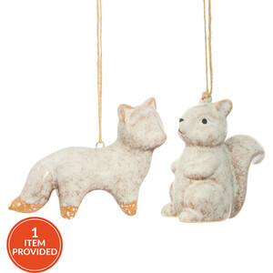Ceramic Fox or Squirrel Hanging Decoration