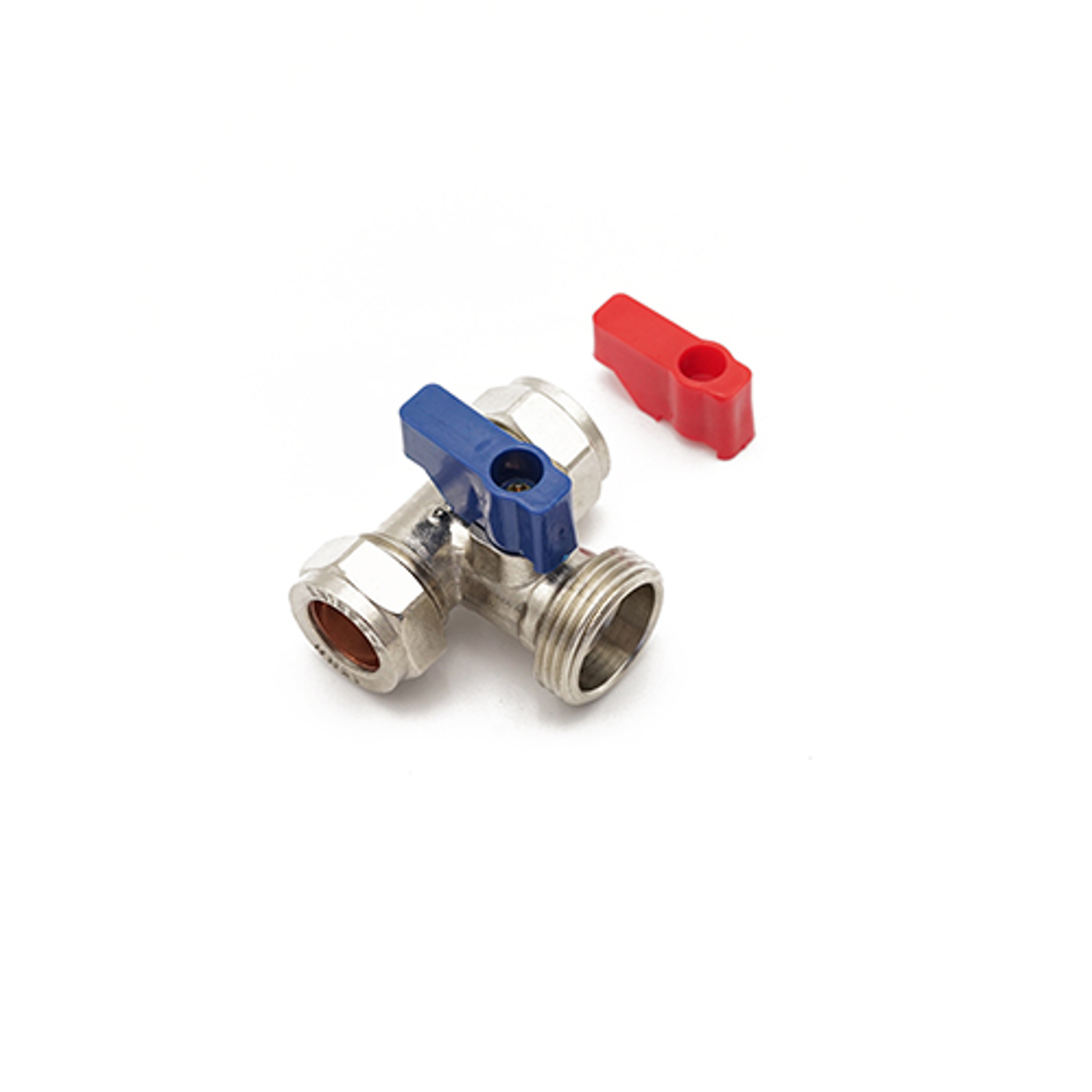 Primaflow Pf Wash Mac Valve Tee 15Mm X 15Mm X 3/4" Cp - Essential For Washing Machine Installations - Silver