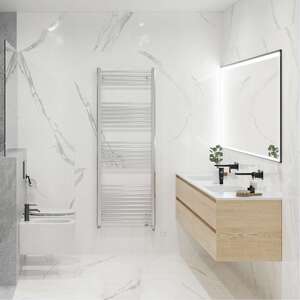 Zennor - Chrome Dual Fuel Towel Rail Standard