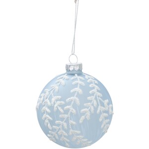Delicate White Glitter Bauble