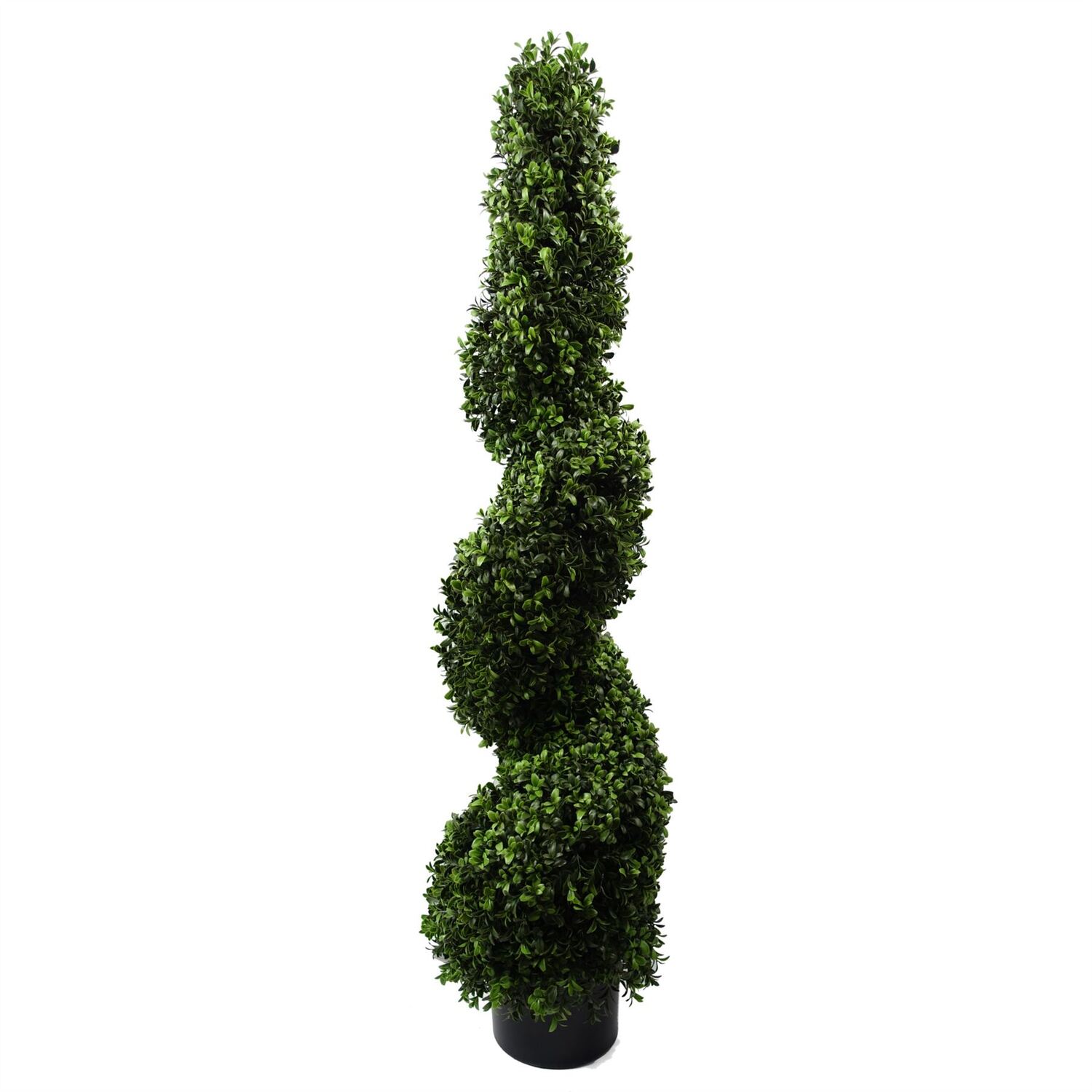 Botanik Spiral Buxus Topiary Artificial Tree in Pot 4ft Green - Image 7
