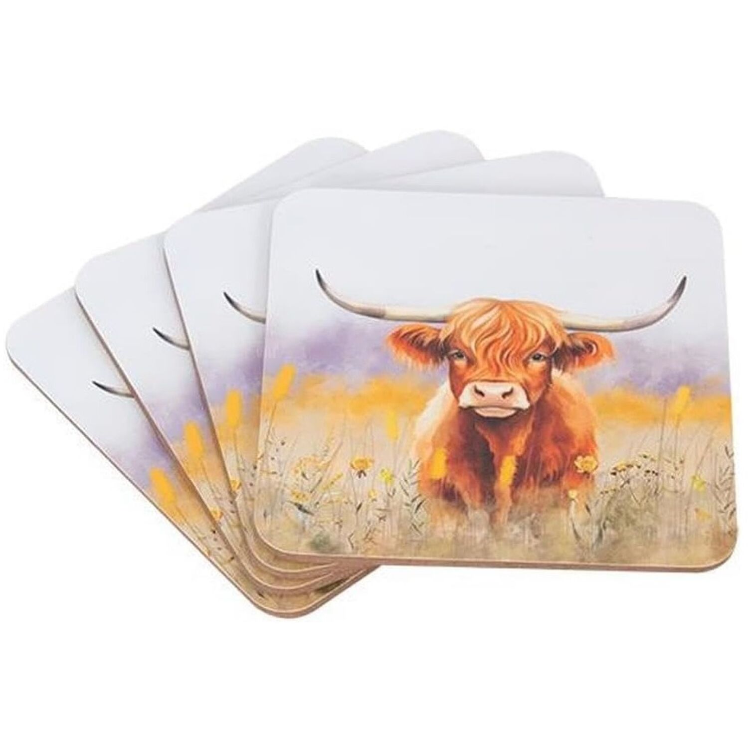Image of Highland Cow Cork Coasters Mug Mat&hellip;