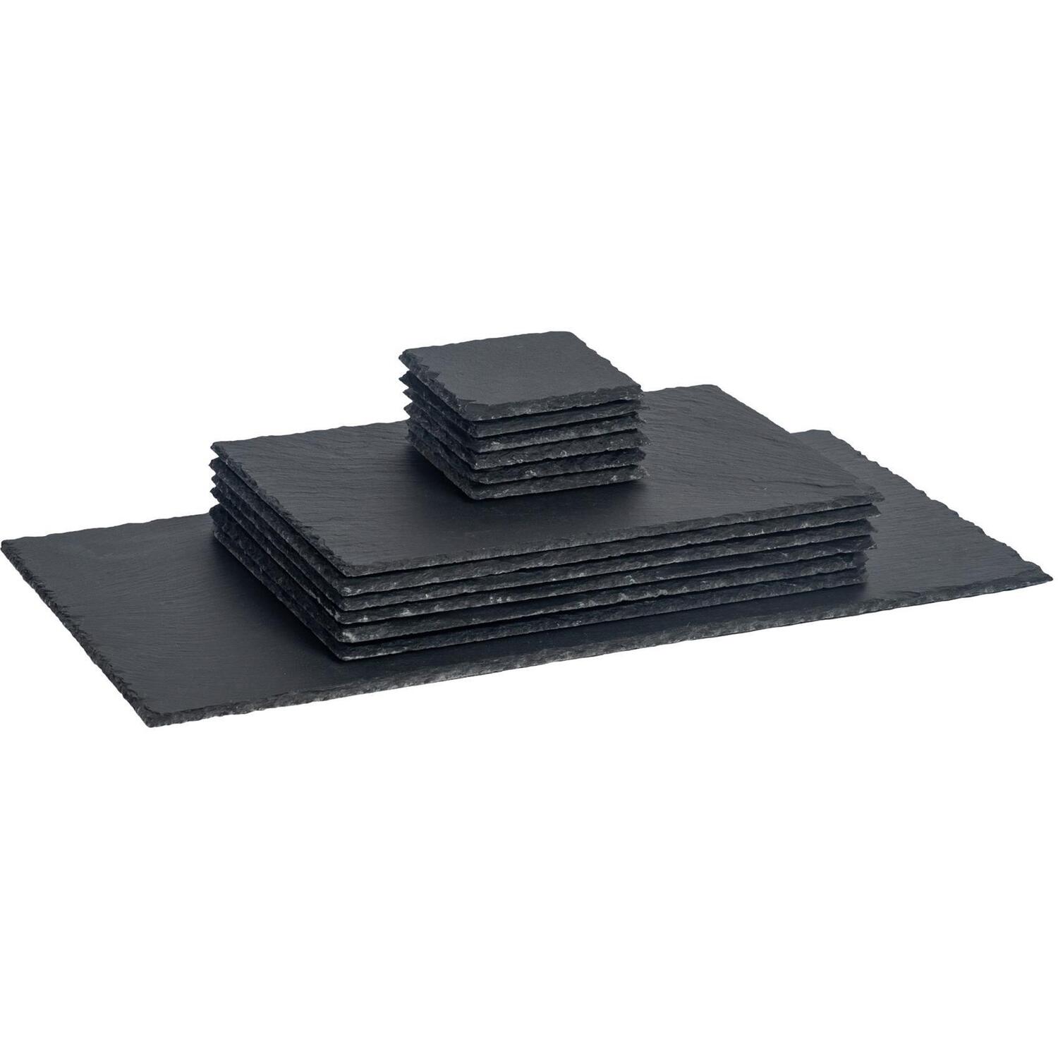 Image of 13 Piece Rectangle Slate Placemats Set&hellip;
