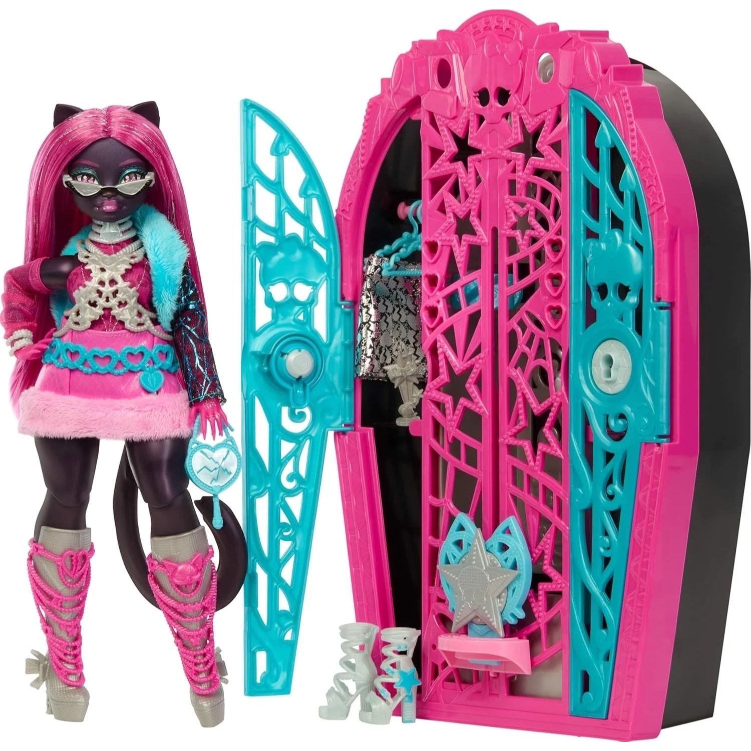 Monster High Skulltimate Secrets Hauntlywood Mysteries Doll Catty Noir 19+ Pcs - Neutral