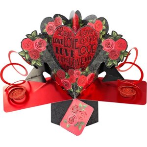 3D Pop Up Card by Second Nature Love & Red Roses 2 Pack