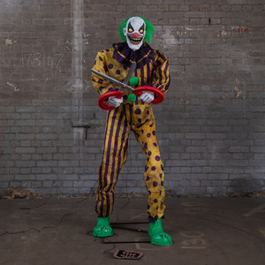 Animated Snippers The Clown Halloween Prop Decoration with LED Eyes