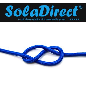 6mm x 100 metres / 328 ft of Blue Polypropylene Rope, Solid Braided Poly Rope Cord Twine