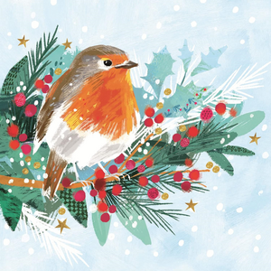 HollyFestiveSnowyRobin
