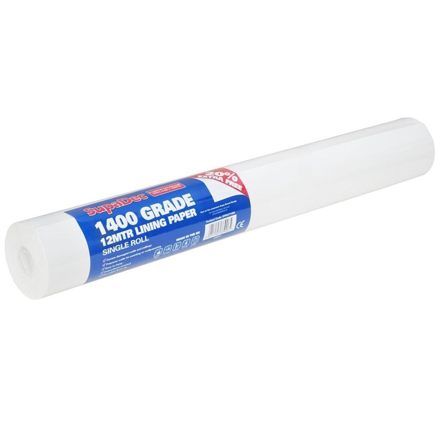 Supadec Unisex White 1400 Grade Lining Paper In | : 12M - Image 2