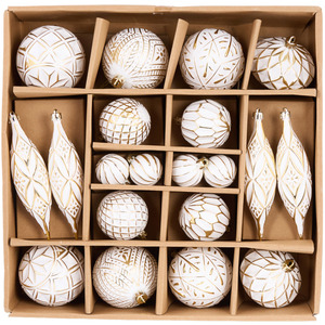 Pack of 20 Antique Gold Baubles