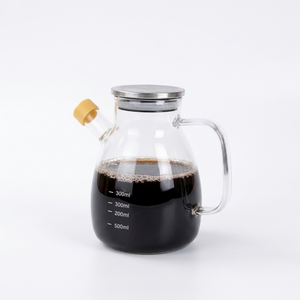 Eden & Willow Glass Oil & Vinegar Dispenser with Steel Lid