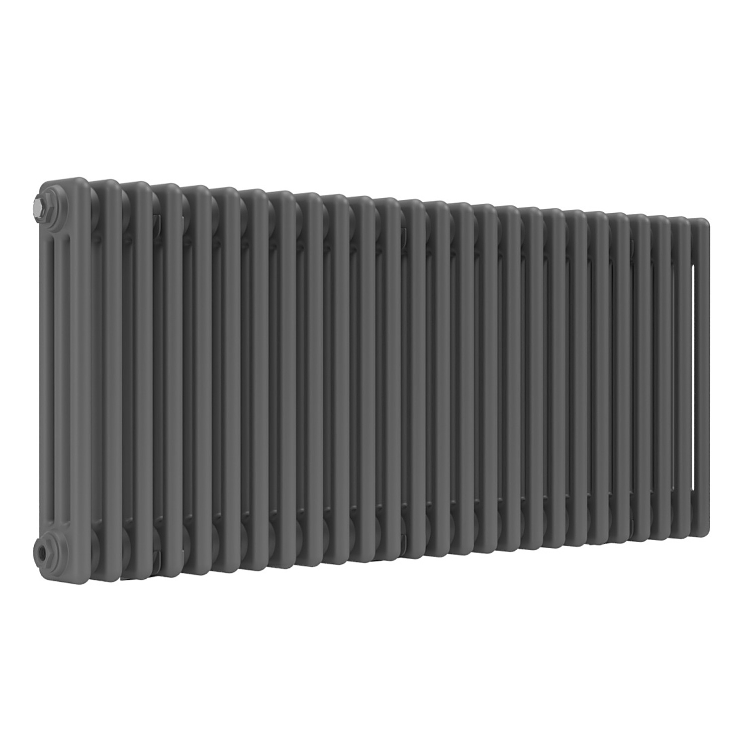 B&Q - Anthracite Grey Horizontal 3 Column Traditional Radiator 500mm (H) X 1190mm (W) - Image 2