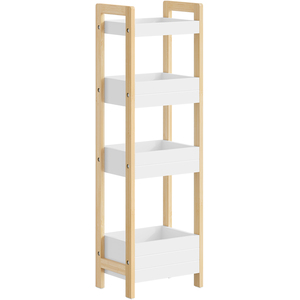 4-Tier Storage Tower with Open Bins