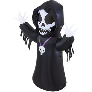 5ft Halloween Inflatable Grim Reaper with LED Lights