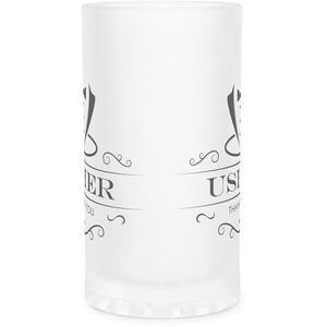 Usher Frosted Glass Stein - Wedding Party Gifts