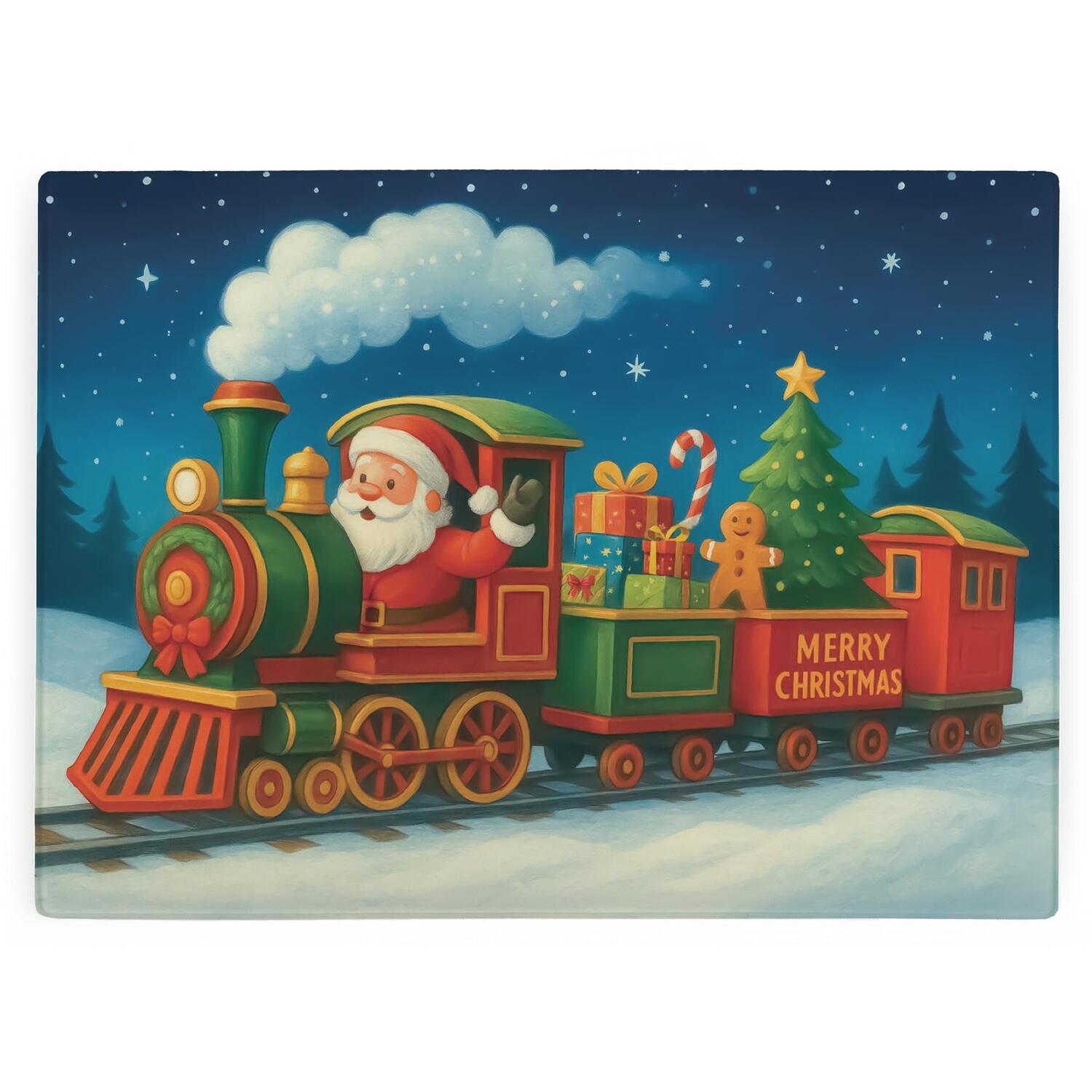 Image of Santa's Night Train Large Smooth Glass&hellip;