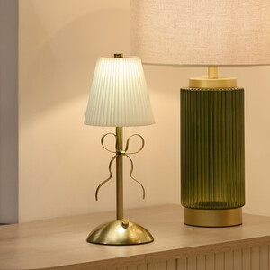Rechargeable Gold Bow Table Lamp